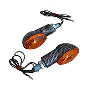 Alchemy Parts Motorbike Indicators Carbon Fibre colour with orange lens - bulb style Not LED