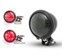 Alchemy Parts Motorbike LED Tail Light - Sleek Matt Black Finish, Universal Fitment, Stop & Taillight | Compatible with Harley Davidson Sportster Dyna Projects and All Cafe Racers