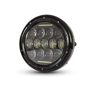 Alchemy Parts Motorbike Projector LED Headlight 7.7 inch 196mm in Gloss Black for Cafe Racer Retro Scrambler Street Bike Roadster Gloss Black