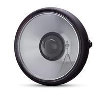 Alchemy Parts Motorcycle LED Headlight Projector Headlamp 7.7 inch Universal for Custom Street Motorbike with High and Low Beam Lamp Chopper Cafe Racer Project