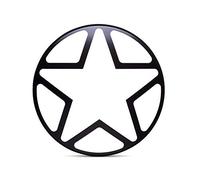 Alchemy Parts Motorcycle Metal Headlight Cover 7" INCH Matt Black Star Design Grill Scrambler Project (Star Design - 3246-10)