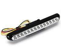 Alchemy Parts Multifunction LED Rear Stop Tail Light with Integrated Indicators Turn Signals | For Custom Motorcycles, Sports Bike Back End Projects, Choppers, Cruisers, and Trikes (Black Finish)
