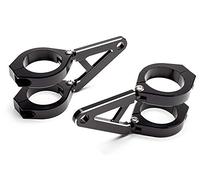 Alchemy Parts Premium CNC Machined Motorcycle Headlight Brackets - Custom Chopper, Café Racer, Bobber, Scrambler, and More (50-51mm)
