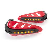 Alchemy Parts RED Integrated Motorbike Quad Bike LED Handguards Protectors Built In Indicators