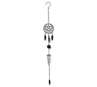 Alchemy Pentagram Dreamcatcher Hanging Decoration Black 8 x 69cm