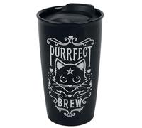 Alchemy England 1977 Purrfect Brew Unisex Mug Black-White, Ceramics,