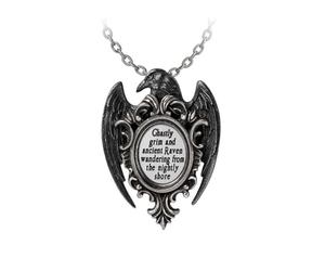 Alchemy Quoth The Raven - Pewter Pendant