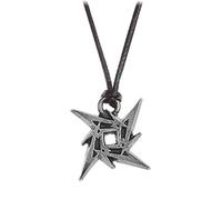 Alchemy Rocks Metallica Ninja Star Pendant Necklace (Black/Silver)