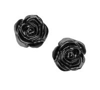 Alchemy Gothic Stud Earrings Romance Rose – Black Dark Gothic Alternative England