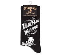 Alchemy Socks Dead Man Walking Gothic Grunge Punk Skull Quirky Funny, Black, S-M