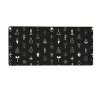 Alchemy Symbols Print Mouse Pad Large Mouse Pad for Desk, Non-Slip Gaming Mousepad 16x35.5in