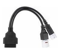 Alchiauto 3Pin 4Pin OBD2 moto Adapter 2 in 1 OBD2 motorrad Diagnostic Cable, 16 Pin to 3 Pin 4 Pin OBD Motor Adapter Compatible with Yamaha Kline Euro5, CRF Motorcycles