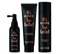 ALCINA Caffeine Vital Shampoo Conditioner and Hair Growth Serum Set | For Longer and Stronger Hair | Professional Hair Care Made in Germany