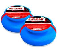 ALCLEAR 5713050M Car Professional Hand Polishing Sponge, Set of 2 with All-Round Grip Strip for Waxes, Polishes, Paintwork Cleaners, Polish Set, Polishing Sponge Instead of Polishing Machine 13 x 5