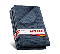 ALCLEAR 820901M Microfibre Car Cloths, Set of 2, Drying Towels, Drying Miracle for Car Care, Car Paint Preparation, Motorcycles, Kitchen and Home, Dish Towel, Absorbent, 80 x 55 cm, Grey