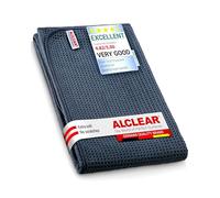 ALCLEAR 820901M highly absorbent microfibre cloth wonder dry, 80x55 cm, waffle cloth, draws water without scratches and streaks - perfect for cars, car paintwork, motorcycles, dishes - anthracite