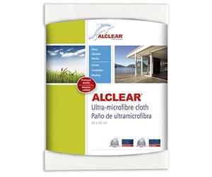ALCLEAR 950001 Microfibre window cloth - ideal as window cloth for cleaning cars, household, windows & chrome - 40x45 cm, white