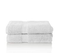 ALCLEAR set of terry hand towels, range of soft and highly absorbent towels, OEKOTEX 100 certified, 5 colours & 5 sizes, colour: WHITE, 2 x bath towels 70x140 cm