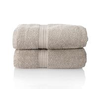 ALCLEAR set of terry hand towels, range of soft and highly absorbent towels, OEKOTEX 100 certified, 5 colours & 5 sizes, colour: PLATINUM GREY, 2 x sauna towels 70 x 200 cm