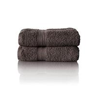 ALCLEAR set of terry hand towels, range of soft and highly absorbent towels, OEKOTEX 100 certified, 5 colours & 5 sizes, colour: ANTHRACITE, 2 x hand towels 50x100 cm