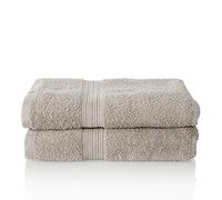 ALCLEAR set of terry hand towels, range of soft and highly absorbent towels, OEKOTEX 100 certified, 5 colours & 5 sizes, colour: PLATINUM GREY, 2 x bath towels 70x140 cm