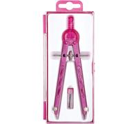 Alco-Albert 1355 Geometry Compass with Toothed Wheel, Length 165 mm, Pink