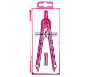 Alco-Albert 1355 Geometry Compass with Toothed Wheel, Length 165 mm, Pink