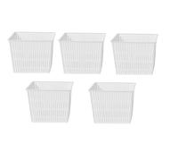 AlcoFermBrew 5 x Cheese Mould 10.2 x 8.6cm - Plastic Cheese Form | Basket for Cheese | Square Cheese Mould