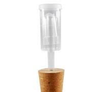 AlcoFermBrew Bored Cork Bung 56/46mm + 3 Piece Plastic Airlock - Cork with Hole | Bubbler | Carboy | Demijohn