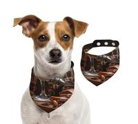 Alcohol and Cigarettes Dog Bandanas-Washable Dog Kerchief for Small to Large Pet Scarf for Girl Or Boy, Pet Accessories