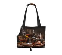 Alcohol and Cigarettes Dog Purse Carrier,Pet Tote Bag, Bag for Small Dogs Cats Puppy
