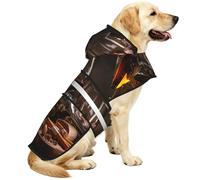 Alcohol And Cigarettes Waterproof Dog Raincoat And Rain Jacket With Hood, Reflective Strips And Adjustable Belly Strap, Fits Small To Large Dogs