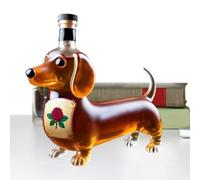 Alcohol bottles, dark alcohol bottles in the shape of a roof, bottle for animal spirits, original whisky bottle, unusual bottle for the collection of spirits, dog sculpture included
