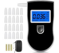 Alcohol Breathalyzer, Portable Alcohol Breath Tester with 20Pcs Mouthpieces, High Accurate BAC Alcohol Breathalyzer, Professional Breathalysers Blood Alcohol Tester with LCD Digital Screen