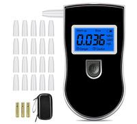 Alcohol Breathalyzer, Portable Alcohol Breath Tester with 20Pcs Mouthpieces, High Accurate BAC Alcohol Breathalyzer, Professional Breathalysers Blood Alcohol Tester with LCD Digital Screen