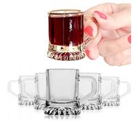 Alcohol Cage KRUG Shot Glass Set - mall Shot Glasses 30ml - with Heavy Base - Dishwasher Safe - 4,9x3,6cm - Vodka Glass Shot Glasses Funny Set of 6