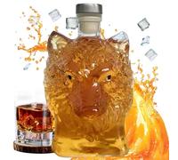Alcohol Decanter 350ml Wolf - Head Cocktail Artistic Whiskey, Bottle Spirits Storage Cabinet, Home Bar Bourbon Collection | Spirits Storage Cabinet Home Bar Cocktail Bourbon Collection