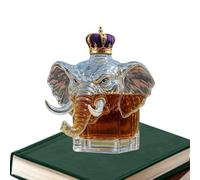 Alcohol Decanter,Funny Animal Elephant Glass Whiskey Bottle - High Transparency Drinks Container, Desktop Ornament for Men Dad Husband Grandfather Father Boyfriend Uncle