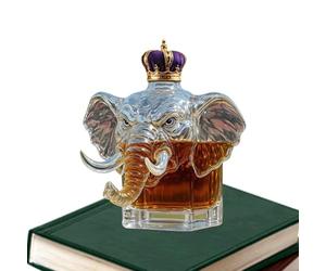 Alcohol Decanter,Funny Animal Elephant Glass Whiskey Bottle - High Transparency Drinks Container, Desktop Ornament for Men Dad Husband Grandfather Father Boyfriend Uncle