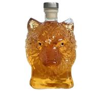 Alcohol Decanter - Wolf Head Wine Decanter 35cl | Whisky Bottle Design for Liqueur Cellar Bar Home Cocktail Collection Elegant