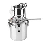 Alcohol Distiller Spirits Kit, Water Distiller, Copper Tube Home Brewing Kit Build-in Thermometer for DIY Whisky Wine Brandy, Stainless Steel (10L)