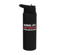 Alcohol Does not Solve Any Problems but Milk Doesn't Either Stainless Steel Insulated Water Bottle