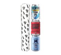 Alcohol Free Craft Beer Tube Gift Set - Brewdog, brooklyn & Moritz (3 pack)