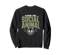 Alcohol Free Sober Social Club Zero Proof Gift Sweatshirt