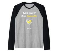 Alcohol Funny Lemon Limoncello Save Water Drink Limoncello Raglan Baseball Tee