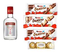 Alcohol Gifts |Kinder Chocolate Gifts |20cl Alcohol Gifts | Christmas Gifts | Birthday Gifts| Luxury Gifts| Whisky Gifts| Brandy Gifts |Rum Gifts| Vodka Gifts (Smirnoff Vodka 20cl)