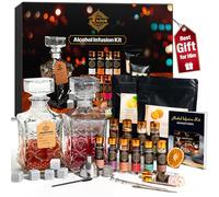 Alcohol Infusion Kit with 12 Natural Herbs for Infusing Whiskey, Tequila, Vodka, Gin, Rum, DIY Your Own Flavored Spirits at Home, Included Dried Citrus Slices for Garnish, Unique Whiskey Gifts for Men