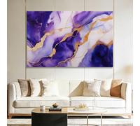 Alcohol Ink Abstract Framed Canvas Wall Art 40 x 30 cm, Marble Artwork Wall Canvas Pictures Decorations Wall Painting, Art Prints for Bedroom Living Room Dining Room
