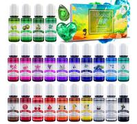 Alcohol Ink Set -24 Vibrant Colours Alcohol-Based Ink for Petri Dish Making