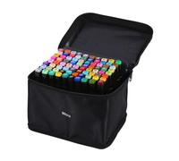 Alcohol Markers,Dual-Tip Pens, Fine (1mm) & Chisel (6mm) Nibs, Double-Ended Art Pens for Drawing, Sketching, Manga & Anime, With Durable Carry Case, Coloured Marker Pens for Adults, Kids (80pcs)